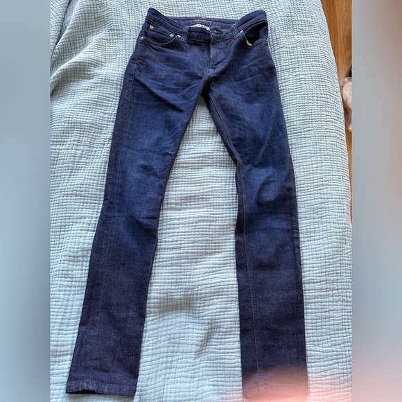 Excellent Skinny Lin Worn Indigo Nudie Jeans - Picture 2 of 13